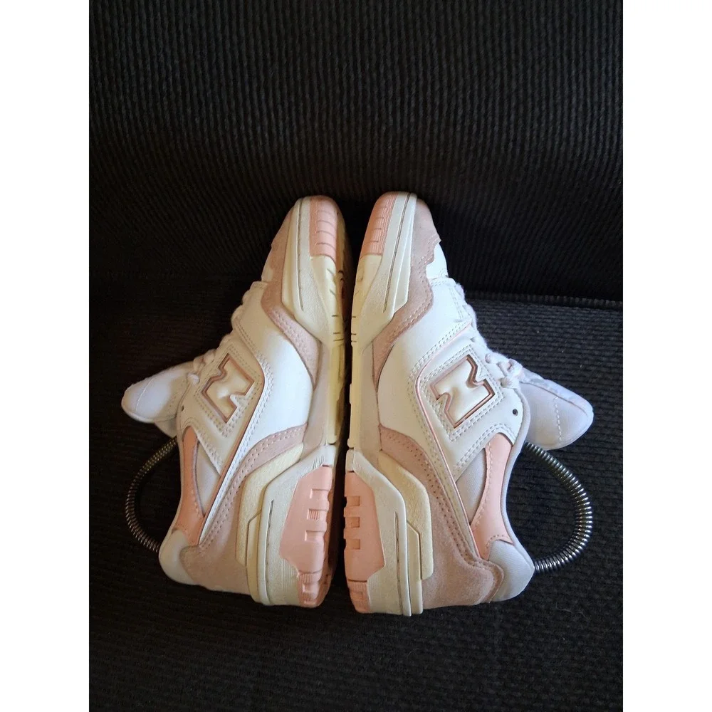 New Balance 550 Kids White Pink Suede Leather Sneakers GSB550CD Size 4.5Y